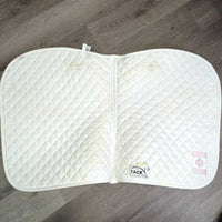 Quilt Jumper Saddle Pad, Piping *vgc, clean, mnr stains, discolored, rubs & hair
