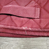 Quilt Jumper Pad, 1x piping *gc, rubs, holey edges, mnr stains, rubs, faded, puckers, pills, hair, threads, unstitched
