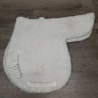 Fleece Fitted Hunter Saddle Pad *gc, clumpy, hairy, mnr rubs, stains, pills, puckers, dingy, dirt
