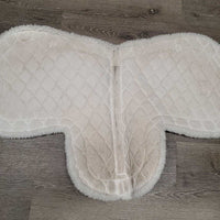 Fleece Fitted Hunter Saddle Pad *gc, clumpy, hairy, mnr rubs, stains, pills, puckers, dingy, dirt