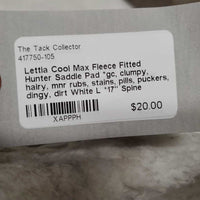 Fleece Fitted Hunter Saddle Pad *gc, clumpy, hairy, mnr rubs, stains, pills, puckers, dingy, dirt
