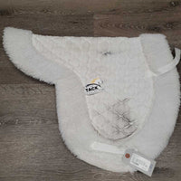 Quilt & Fleece Fitted Hunter Saddle Pad *gc, clean, stains, clumpy, mnr hair, rubs, pills, dingy, puckers
