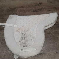 Quilt & Fleece Fitted Hunter Saddle Pad *gc, clean, stains, clumpy, mnr hair, rubs, pills, dingy, puckers
