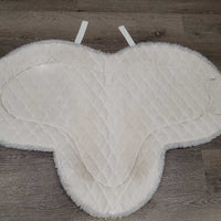 Quilt & Fleece Fitted Hunter Saddle Pad *gc, clean, stains, clumpy, mnr hair, rubs, pills, dingy, puckers