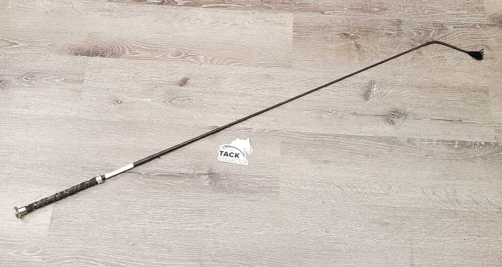Dressage Whip, bling, cap end *gc/fair, mnr dirt, rubs, peeled, frays & snags, missing bling