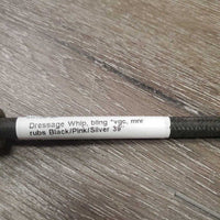 Dressage Whip, bling, cap end *gc/fair, mnr dirt, rubs, peeled, frays & snags, missing bling
