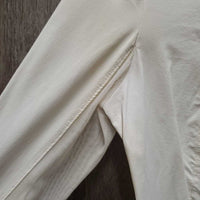 LS Show Sun Shirt, Mesh sleeves, 1/2 Snap Up, snap collar *gc/fair, vdingy & discolored, crinkled collar, pits
