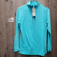 LS Sun Shirt, 1/4 Zip Up, Mesh Sleeves *vgc/xc, mnr dents
