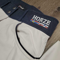 Full Seat Sticky Breeches *gc/fair, v.stained, puckers, faded, peeled logo & stickies, v.discolored seat & legs, rubs, pills
