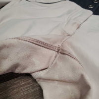 Full Seat Sticky Breeches *gc/fair, v.stained, puckers, faded, peeled logo & stickies, v.discolored seat & legs, rubs, pills
