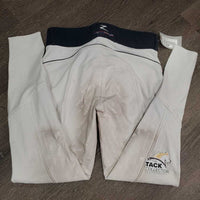 Full Seat Sticky Breeches *gc/fair, v.stained, puckers, faded, peeled logo & stickies, v.discolored seat & legs, rubs, pills
