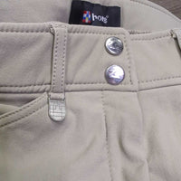 EuroSeat Breeches *gc, discolored seat & legs, rubs, pills, seam puckers, curled inner waist

