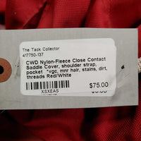 Nylon-Fleece Close Contact Saddle Cover, shoulder strap, pocket *vgc, mnr hair, stains, dirt, threads
