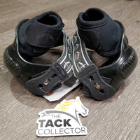 Pr Heel Boots *vgc, clean, faded, elastic rubs & stains, older
