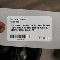 Pr Heel Boots *vgc, clean, faded, elastic rubs & stains, older
