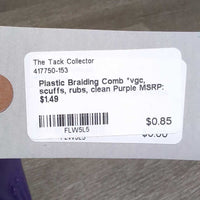 Plastic Braiding Comb *vgc, scuffs, rubs, clean
