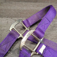 Thick Nylon Halter, snap, adj *gc, dirty, stains, scratches *Shedrow Buckle, Supra Tag
