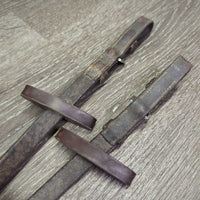 Narrow Pr Rubber Reins, Buckles *fair, faded, v.stiff, dry, faded, thin edges, threads, faded
