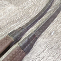 Narrow Pr Rubber Reins, Buckles *fair, faded, v.stiff, dry, faded, thin edges, threads, faded
