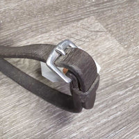 Narrow Pr Rubber Reins, Buckles *fair, faded, v.stiff, dry, faded, thin edges, threads, faded
