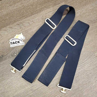 2 Replacement Nylon Web Blanket Belly Straps, adjustable, velcro ends *vgc, clean, mnr edge rubs & harir
