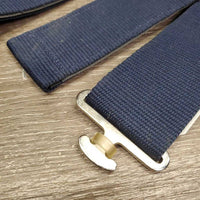 2 Replacement Nylon Web Blanket Belly Straps, adjustable, velcro ends *vgc, clean, mnr edge rubs & harir
