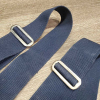 2 Replacement Nylon Web Blanket Belly Straps, adjustable, velcro ends *vgc, clean, mnr edge rubs & harir
