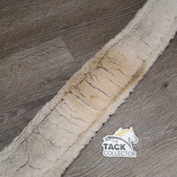 Nylon Web Thick Fleece Lined Girth, 2x els, D Ring *gc/fair, clean, clumpy, residue, stains, stretched & popped els, rubs, holey/thin edges
