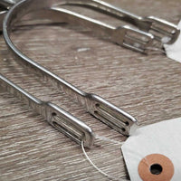 Pr Flat Smooth Rowel Spurs *gc, scratches, scuffs, film, stains?dirt
