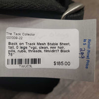 Mesh Stable Sheet, tail, 0 legs *vgc, clean, mnr hair, pills, rubs, threads, film/dirt?
