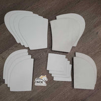 16 Half Pad Shims: 6 Front, 6 Back, 4 Center/Bridging *xc/like new, mnr dusty & hair
