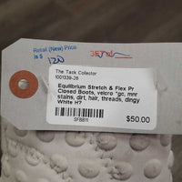 Pr Closed Boots, velcro *gc, mnr stains, dirt, hair, threads, dingy
