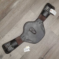 Short Padded Belly Girth, 2x els, Caribiner *vgc, clean, mnr hair, dirt, scrapes & rubs
