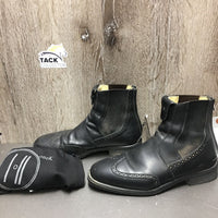 Paddock Boots, Punched, Zips, 1 Black Bag, box *vgc, clean, v.mnr seam residue & toe scuffs
