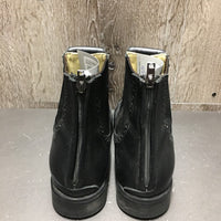 Paddock Boots, Punched, Zips, 1 Black Bag, box *vgc, clean, v.mnr seam residue & toe scuffs
