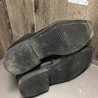 Paddock Boots, Punched, Zips, 1 Black Bag, box *vgc, clean, v.mnr seam residue & toe scuffs