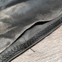 Pr Leather Half Chaps *gc, dirty, rubbed, stretched, undone & cracked seams, cracks, stained, mnr tears
