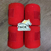 4 Fleece Polos, bag *vgc, clean, mnr hairy & clumpy, older?
