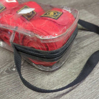 4 Fleece Polos, bag *vgc, clean, mnr hairy & clumpy, older?
