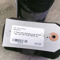3 Thick Soft Stretchy Leg Wraps *vgc, mnr hair & dirt
