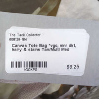 Canvas Tote Bag *vgc, mnr dirt, hairy & stains
