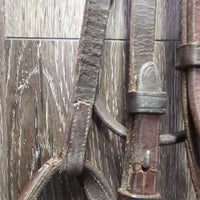 Rsd Bridle, Braided Reins *gc/fair, dry, stiff, scrapes, mismatched, stains
