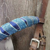 Rsd Bridle, Braided Reins *gc/fair, dry, stiff, scrapes, mismatched, stains
