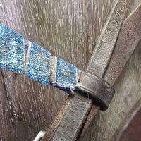 Rsd Bridle, Braided Reins *gc/fair, dry, stiff, scrapes, mismatched, stains
