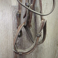 Rsd Bridle, Braided Reins *gc/fair, dry, stiff, scrapes, mismatched, stains
