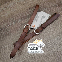 2 Med Leather Breastcollar Straps *gc/fair, dry, cracks, edge scrapes, stiff, stain, rubs
