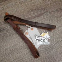 2 Med Leather Breastcollar Straps *gc/fair, dry, cracks, edge scrapes, stiff, stain, rubs
