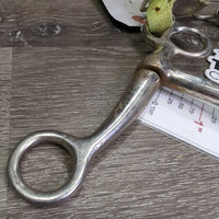 Western Tom Thumb Bit, Nylon & Chain Curb Strap *gc/fair, v.dirty, pitted, rusty, stains
