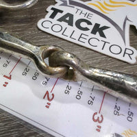 Western Tom Thumb Bit, Nylon & Chain Curb Strap *gc/fair, v.dirty, pitted, rusty, stains
