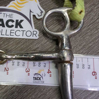 Western Tom Thumb Bit, Nylon & Chain Curb Strap *gc/fair, v.dirty, pitted, rusty, stains
